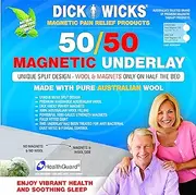 DickWicks Magnetic Mattress Underlay, 50% Pure Australian Wool, 1000 Gauss Magnets (King)
