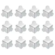 30x23mm Metal Box Corner Protectors Box Edge Guard Chrome Plating Silver 16pcs