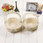 Plastic Rattan Fruit Storage Bin Handmade Bamboo Flower Basket Storage Basket