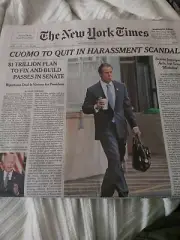 The New York Times Wednesday August 11 2021. CUOMO TO QUIT IN HARASSMENT SCANDAL