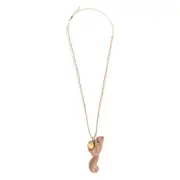 [Yvmin] Yvmin Squirrel Acorn Necklace ONE SIZE BROWN/WHITE