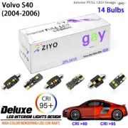 14pcs LED Interior Light Upgrade for Volvo S40 2004-2006 White Light Bulbs Kit (for: Volvo)