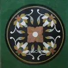 18 Inches Round Marble Patio Coffee Table Top Pietra Dura Art Office Side Table