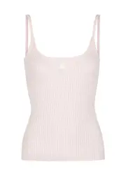 Courrèges Ribbed-knit Tank - Light Pink - XS XS