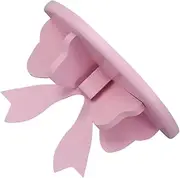 QUMIIRITY Wooden Wall Bookshelf Floating Shelves Semicircle Shape for Room Storage Decorative Wall Shelves Pink