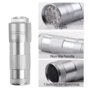 Mini Soft Handheld Press Torch Jelly Flash UV Light Silicone Head Nails Lamp DIY