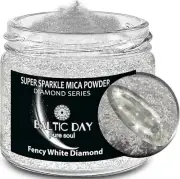 Diamond Dust for Crafts [ Fancy White Diamond ] - Sparkle Glitter Mica Powder -