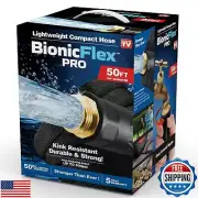 Bionic Flex PRO 50’ Garden Hose, Heavy Duty and Lightweight Weatherproof Gard