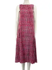 Pink Silk Patterned Dress