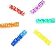 Toyvian 40pcs Acrylic Dices Multi-Sided Dices for Board Games Parties and Math Teaching Lightweight and Entertainment Props