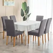 4 Pcs Water Rissistant Dining Chair Covers Burgundy High Back Chair Cover Jacquard Spandex Chair Protector Covers Seat Slipcover with Elastic Band for Dining R