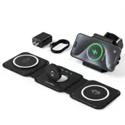 3 in 1 Charging Station for Multple Devices,Foldable 3 in 1 Wireless Charger ...
