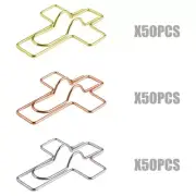 50Pcs Paperclip Clamps Bookmarks Clip Colored Planner Dispenser for Page Sorting