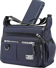 [Générique] Shoulder Bags, Oxford Cloth Waterproof Sling Bag, Multi-Layer Shoulder Purse, Secure Zipper Closure, 12.2 x 9.45 x 4.72 Inch Ideal for Everyday Use, Army Green, Black, Blue and Gray