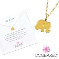 在飛比找momo購物網優惠-【Dogeared】大象 金色許願項鍊 好運健康 Eleph