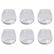 Grand Cru 6 Piece Stemless Wine Glass Set Size 470ml in Red by Alex Liddy