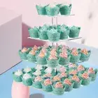 Wedding Cake Stands 3-4 Tiers Acrylic Crystal Cupcake Display Shelf Holder Plate