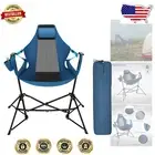 Rocking Portable Hammock Chair with Headrest & Cup Holder - Supports 300lbs