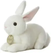 Aurora - Miyoni - 8" American White Rabbit Realistic Stuffed Animal