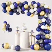 Blue Gold Balloon Arch Kit Set Garland Wedding Birthday Balloons Party Decor