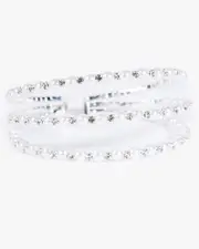 Crystal Pearl Beaded Cuff Bracelet