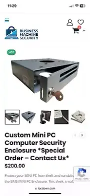 BMS Mini PC Computer Security Enclosure w/lock and Key-Business Machine Security
