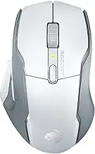 ROCCAT Kone Air - Wireless Ergonomic Gaming Mouse With 800-hour Battery Life, 19K DPI Optical Sensor, Double-Injected Rubber Side Grips, Programmable Button Design & Titan Optical Switches - White