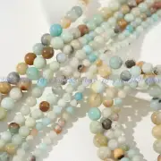 6/8/10/12mm Natural Multi-Color Amazonite Round Gemstone Loose Beads 15'' Strand