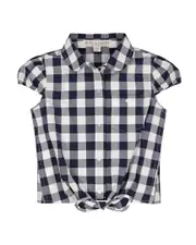 Hope & Henry Tie Front Top