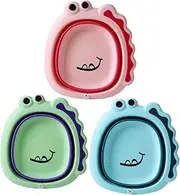 CATIEBYE 3Pcs Portable Washbasin Basin for Boy Girl and Lightweight and Compact Wash Bowl