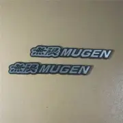 2x Small Black MUGEN Metal Badge Emblem Sticker Decal Motor 3D Edition Car Turbo (for: Renault)