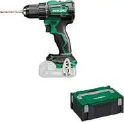 [HIKOKI] Akku Schlagbohrschrauber DV18DEW2Z, 13 mm Metall-Schnellspannbohrfutter (18V, Max. Festdrehmom. hart: 70 Nm, Brushless, im Karton, Zubehör: im HSCII Koffer, ohne Akku und Ladegerät)