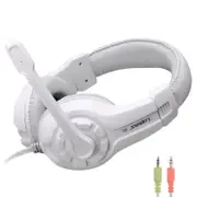 LPS G1 3.5mm Wired Omnidirectional Gaming Headphone Headset with Microphone for PS4 XBOX WHITE COLOR