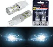 LED Light 80W 7443 White 5000K Two Bulbs Front Turn Signal Replace Upgrade Lamp