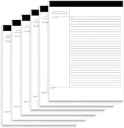 Uzant 6 Pack Notepads 8.5 x 11, 300 Sheets College Ruled Legal Pads Lined Paper Writing Pads, White Note Pads Notebook for Office Business School College, 50 Sheets/Pad, Letter-Trim Perforated
