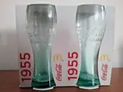 2 X MCDONALD 1955 COCA COLA 100 YEARS OF COKE GLASSES BRAND NEW IN BOXES JOINED