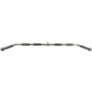 Wide Lat Pulldown Bar Rubber Ends Cable Attachment Strength Training Home Gym