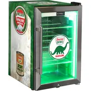 Dino Vintage Fuel Pump Branded Triple Glazed Alfresco 70 Litre Bar Fridge With LED Strip Lights