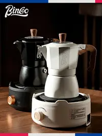 在飛比找樂天市場購物網優惠-雙閥咖啡摩卡壺意式煮咖啡壺濃縮高溫萃取家用咖啡器具戶外