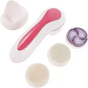 Happyyami Electric Facial Cleansing Exfoliating Brush Face Cleaner with Interchangeable Heads Design for Daily Deep Cleansing Gentle Exfoliation for Women