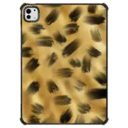 iPad Pro 11-inch (M4) iPad Impact Case Abstract artistic gold black paint brushstrokes