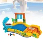 Inflatable Play Center, Inflatable Kiddie Pool, Waterfall Swim Pool for Children