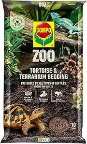 COMPO Zoo Turtle & Terrarium Substrate - for Land Turtles, Spiders, Insects and Reptiles - 10 litres, Brown