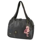 New Chala Bowling Zip Tote Large Bag BLACK Coin Purse FLAMINGO Bird gift Vegan