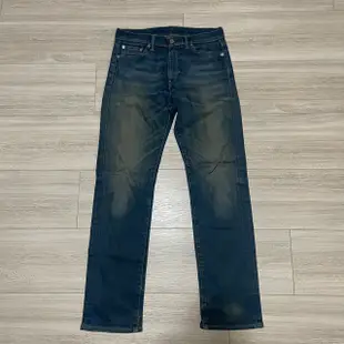 Levi's levis 08513-0168 513 W28 L32 深藍合身刷色小直筒牛仔褲 522 505 523