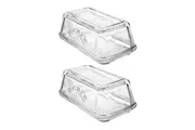 2x Kilner Glass Butter Dish Dishwasher Microwave Safe Container Tableware