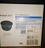 Instant Pot Pressure Cooker Replacement Inner Pot Insert 6 Qt Non-Stick Ceramic