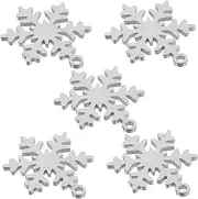 5pcs Christmas Tree Snowflake Pendant Christmas Suits Christmas Earrings Christmas Ball Ornaments Gold Christmas Tree Collar Christmas Tree Accessories Pet Stainless Steel