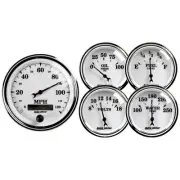 Auto Meter 1200 Old Tyme White II 5-Gauge Kit