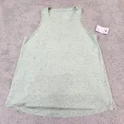 Nine West Soft-Spun Tank Top Women's Sleeveless Green Rayon Blend Large